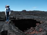 A hole in the lava.