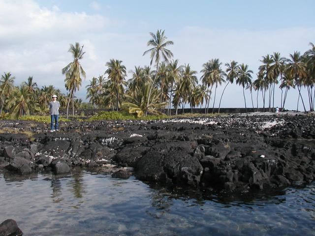 Hawaii, the big island. Pu`uhonua o Honaunau National Historical Park.