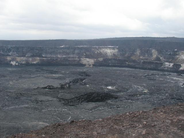 Halema'uma'u volcano crater.