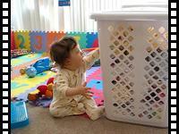 Exploring a laundry basket