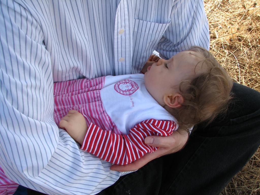 Asleep after a long hike