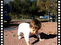 Crawling at the playground