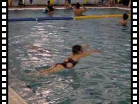 Katya swims