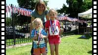 Katya & Misha getting their 1/4 mile race trophies