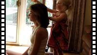 Misha combing Tusya's hair